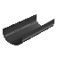ТН ОПТИМА 120/80 мм, водосточный желоб (1.5 м), черный, шт. - 1